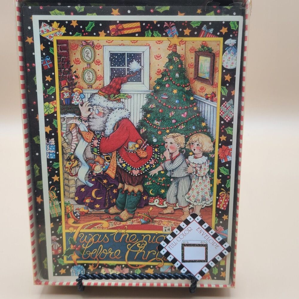 Mary Engelbreit Christmas Cards 1993 Twas The Night Box Set Of 20 Unused